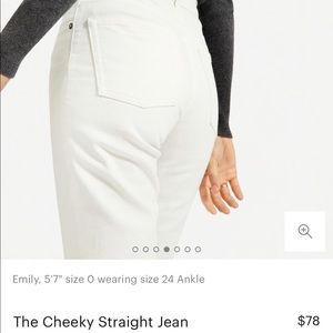 Everlane white cheeky jeans